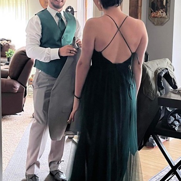 forest green prom dress - Picture 3 of 5